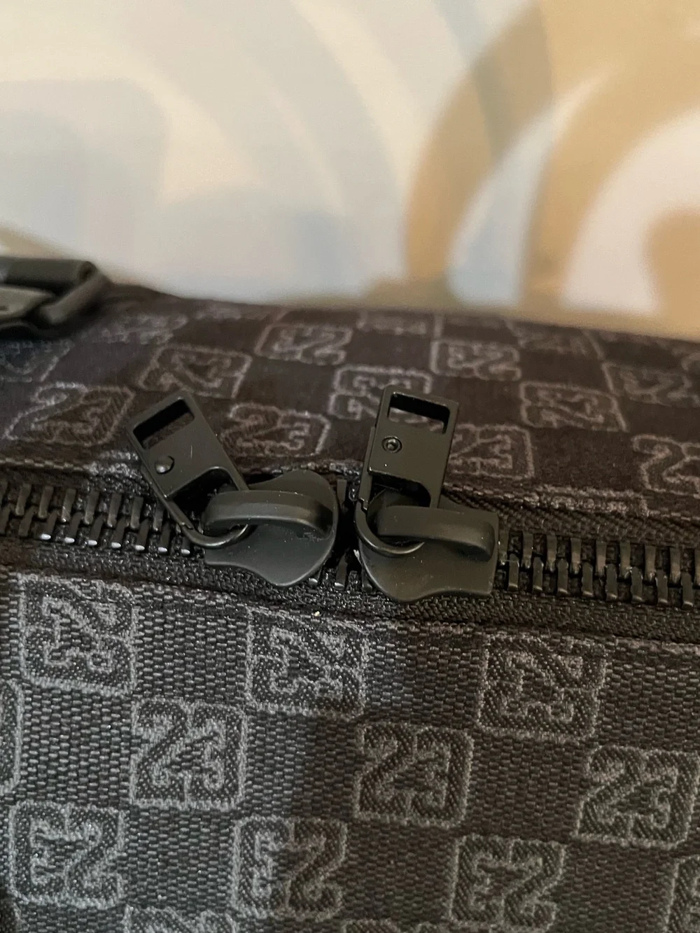 Nike Air Jordan Monogram Duffle Bag 25L Black Jacquard Travel Weekender Gym